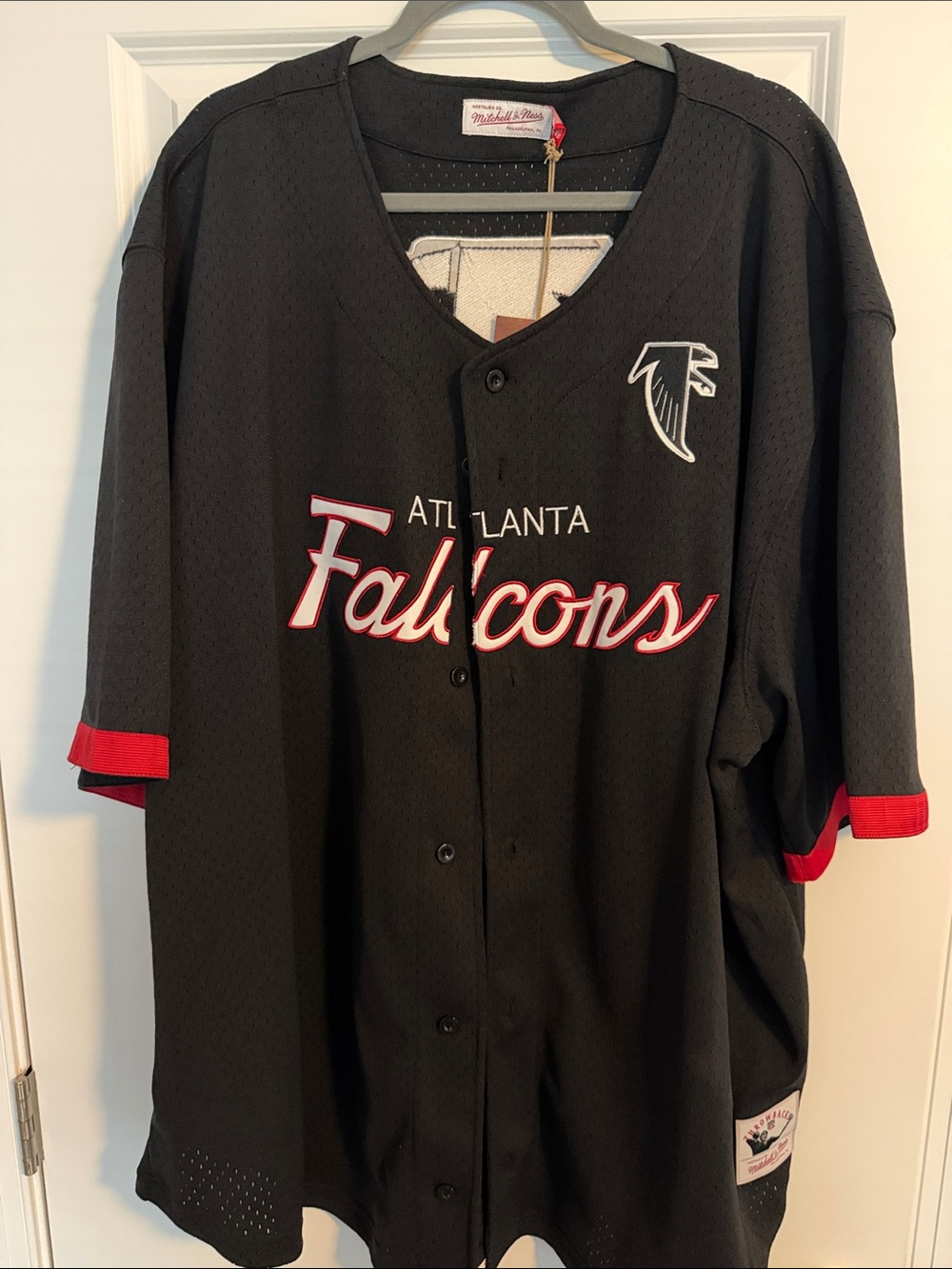 Mitchell & Ness Atlanta Falcons Black Jersey with Red Trim